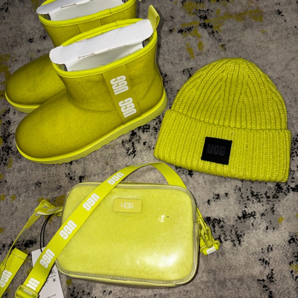 UGG Lime Green Boots, Hat & Bag BUNDLE 💚 - Picture 10 of 10